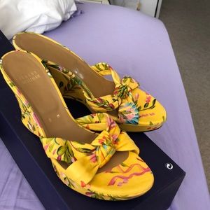 Stuart Weitzman beautiful floral wedges